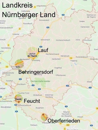 Karte der Region